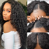 V Part Wig Human Hair No Leave Out Brazilian Deep Wave Human Hair Wigs for Women U Part Deep Curly Wigs Glueless Virgin 250%