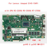 gs440 & gs540 NM-C511 For Lenovo ideapad S145-15API / S145-14API laptop motherboard with CPU R3 R5 R7 RAM 4G 100% test work