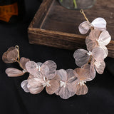 Flower Wedding Hair Accessories Hairband Bride Tiaras For Women Birthday Party Metal Flower Headband Elegant Crowns Hair Jewelry