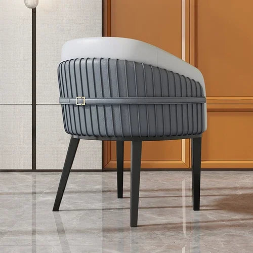 Italian Luxury Dining Chairs Leather Unique  Hotel Terrace Single Chair Minimalist Armrests Fauteuil Salon Living Room Furniture