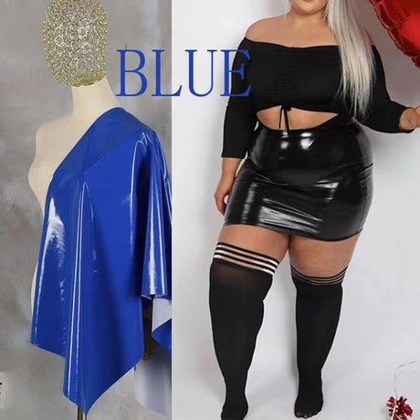 High Waist Faux Latex Mini Skirts Women Plus Size Bodycon Leather Skirt Ladies Large Size Clothing 7XL 8XL 9XL 10XL New Custom