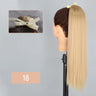 AZQUEEN 55CM Long Straight Bow Tie Ponytail Clip In Hair Extension Natural Brown Blonde Synthetic Pony Tail Hairpieces For Women