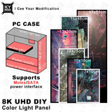 8K Ultra Clear Chassis Color Panel PC Case Shroud Customize DIY VGA Backplate Game MOD Plate Computer Cases Molex Interface