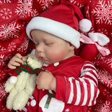 50CM Finished Reborn Baby Dolls LouLou Girl Merry Christmas Gift Lifelike Silicone Vinyl Newborn 3D Skin Visible Veins DIY Toys