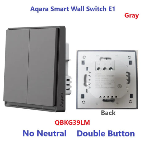 New Aqara Smart Wall Switch E1 ZigBee 3.0 Smart Home Wireless Key Light Switch Fire Wire With NO Neutral For Xiaomi Home Homekit