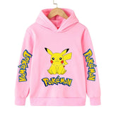 Pokemon Children Costume Spring Boy Hoodie Kids Clothes Funny Pikachu Pokemons Hoodies for Teen Girls 2-12y Baby Boys Sweatshirt