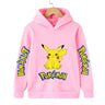 Pokemon Children Costume Spring Boy Hoodie Kids Clothes Funny Pikachu Pokemons Hoodies for Teen Girls 2-12y Baby Boys Sweatshirt