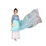 Professional Bellydance Silk Veils Light Weight 100% Silk Fan Hand Paint Colorful Dancer Performance Props Extra Long Flowy 1.8m