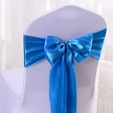 10/50/100pcs Satin Chair Bow Sashes Wedding Chair Knots Ribbon Butterfly Ties For Party Event Hotel Banquet Home Decoration