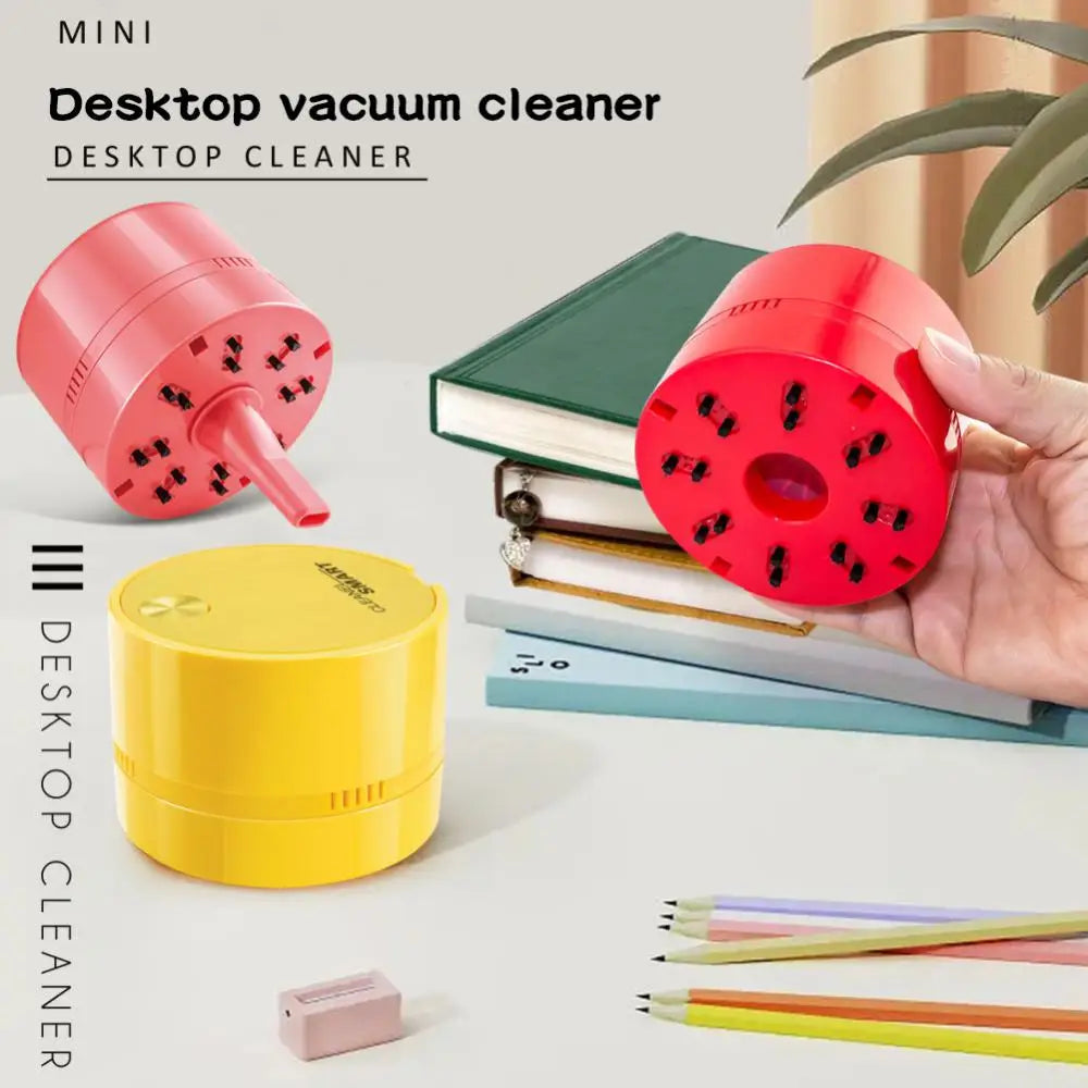 Portable Mini Desktop Vacuum Cleaner Rubber Confetti Cleaner Table Sweeper Office Household Cleaning Brushes Instrument Sweeper