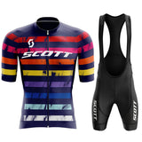 Men's Cycling Suit Jersey Mtb SCOTT Clothing Man Laser Cut Mens Sets Summer 2024 Complete Uniform Shorts Bib Short Jacket