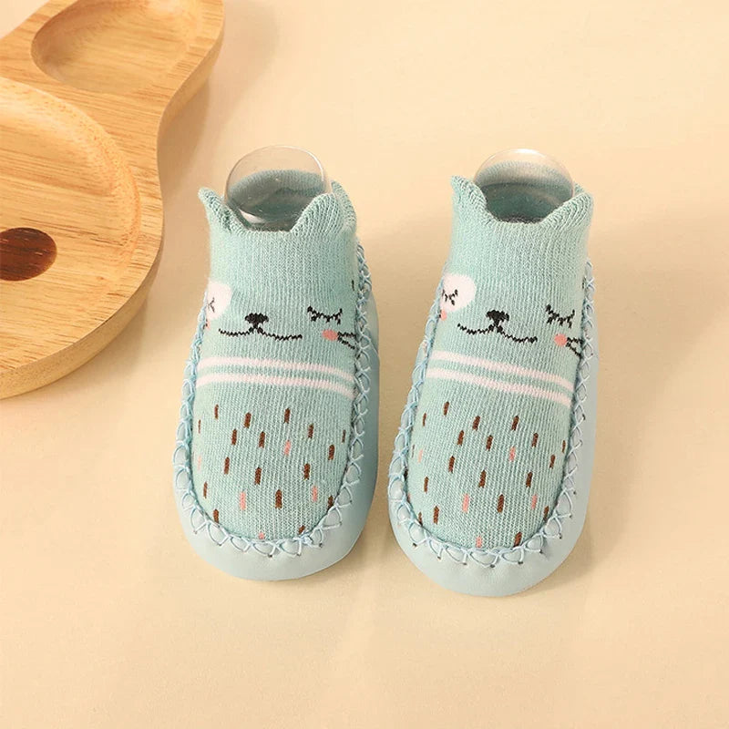 Baby Socks Shoes Infant Color Matching Cute Kids Boys Shoes Doll Soft Soled Child Floor Sneaker Toddler Girls First Walkers