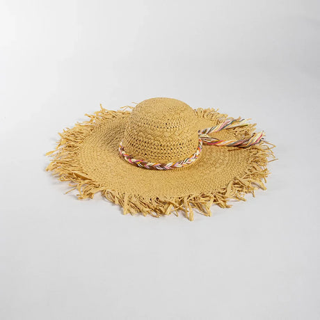 Spring Summer Luxury High Quality Sun Hats New Fashion Leisure Wool Rope Handwoven Fur Edge Round Top Big Eaf Straw Hat Beach