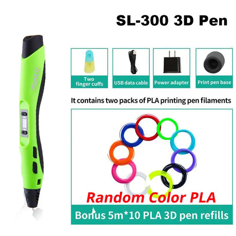 Creative 3D Art Pen for All Ages - SUNLU SL-300, Ideal for PLA/ABS Filament, Perfect Christmas Gift!