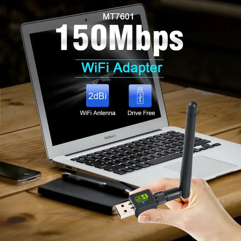 USB Wifi Adapter Antenna Wifi USB Adapter Card Wi-Fi Adapter Free Driver Ethernet Wireless Network Card