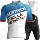 2024 AG2R Cycling Jersey Set Summer France Pro Team Cycling Clothing Men Road Bike Shirt Suit Bicycle Bib Shorts MTB Maillot