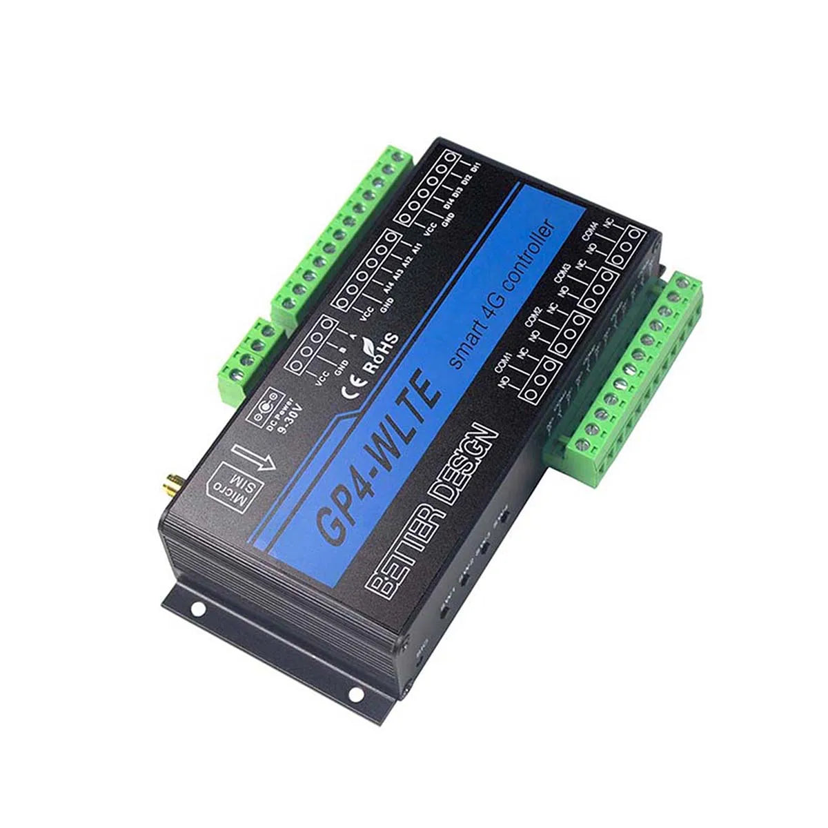 4G LTE Controller For Automation Applications With 4 Channels Of 4-20mA Analog Detection 10A Relay Output APP Web Control