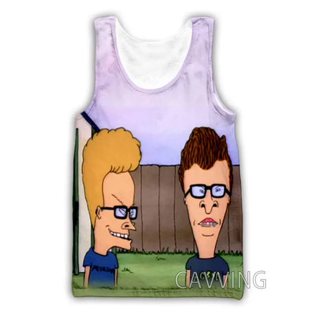 CAVVING 3D Printed  Beavis and Butthead  Tank Tops Harajuku Vest Summer Undershirt Shirts Streetwear for Men/women