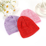 20/80pcs Children Elastic Crochet Knitting Nightcap Soft Crochet Sleeping Hat for Baby Girls Relaxing Hair Mobcap Accessories