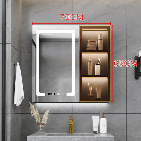 Metal Washbasin Bath Dressing Mirrors Bathroom Cabinet Storage Drawer Display Bath Mirror Wall Shelf Smart demist Room Furniture