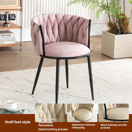 Living room velvet Armchair Fashion Design coffee chair Bedroom makeup chair back lift swivel Nail dressing chair home furniture