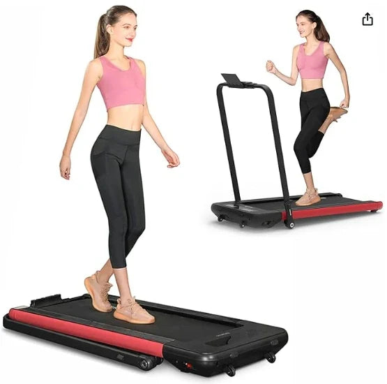 BiFanuo 2 in 1 Folding Treadmill, Under Desk Smart Walking Pad, Installation-Free，Compact FoldableTreadmill for Home/Office Gym