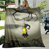 3D Cartoon Coraline Blanket,Flannel Blanket Throw Blanket,Children's Warm Blanket for Home Living Room Bedroom Beds Sofa Office