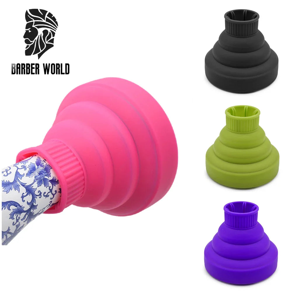 Universal Silicone Hairdryer Diffuser Cover Adjustable Temperature Resistant Dispersing Drying Hair Dryer Accessory Barber Tool