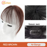 MEIFAN Synthetic False Bangs Clip-In Bangs Extension Natural Neat Fake Fringe Topper Hairpiece Invisible Clourse Hairpieces