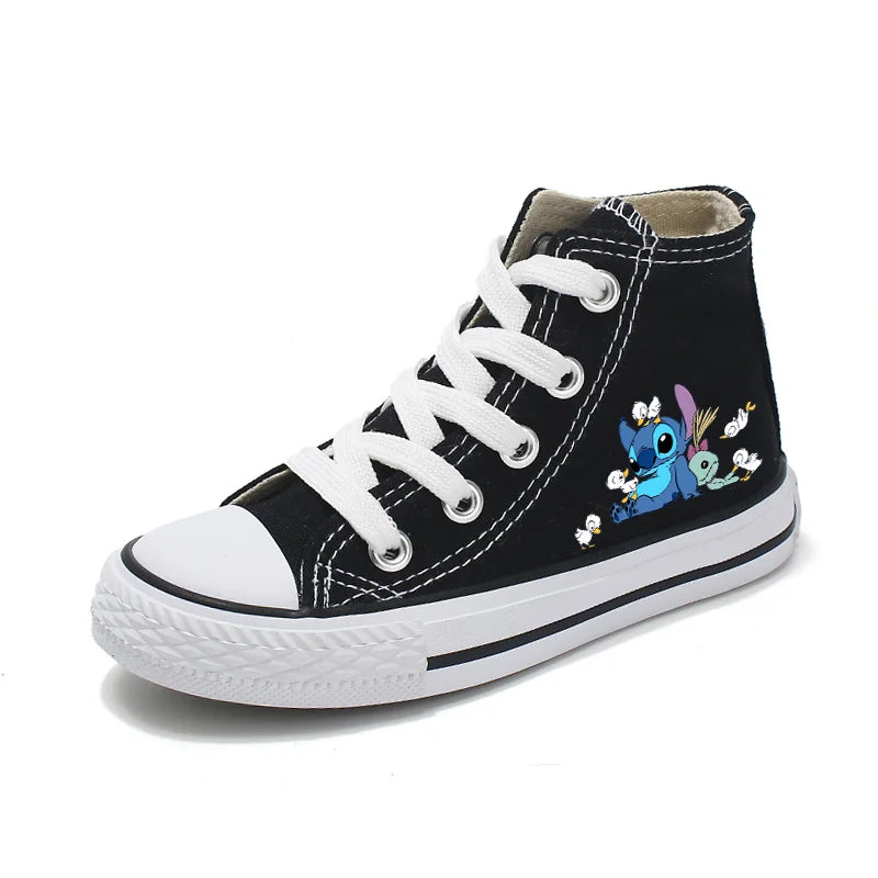 Girl Kids Boys Kids Canvas Shoes Casual sneakers  Cartoon Lilo Stitch Sport Shoes Children Fashion Print Shoes Boys Tennis x010