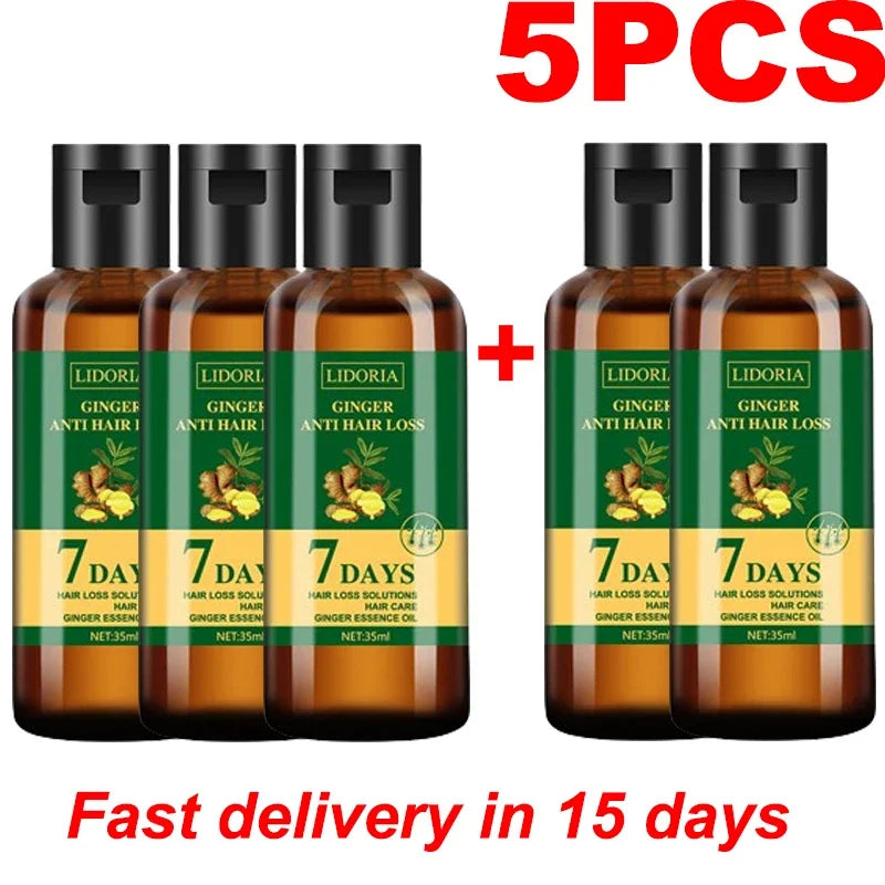 Ginger Hair Growth Essential Oil Anti-loss Hair Regrowth Serum Fast Growth Prevent Baldness Treatment Alopecia Hair Care Product