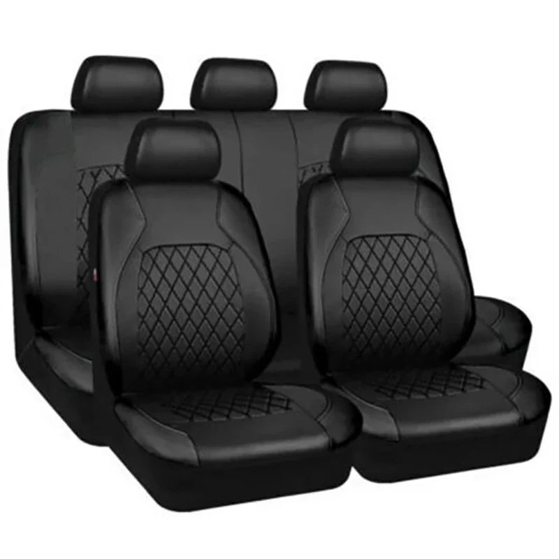 PU Leather Luxury Quality Four Seasons Universal Full Car Seat Covers Airbag Compatible Waterproof Interior Accessories