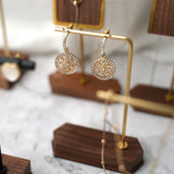 Luxury Dangle Earrings Display Selling Metal Rack T Bar Stand Ring Jewelry Hanger Organizer Ear Stud Storage Holder Shelf Store