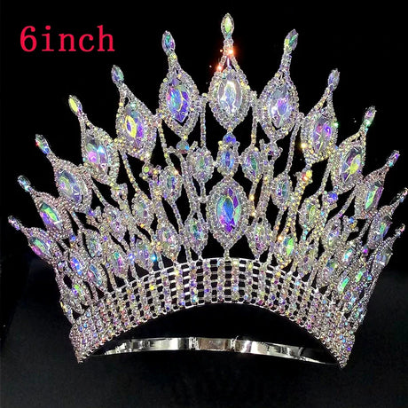 Miss Universe  Wedding Crown Queen Rhinestone Tiara Party Stage Show Hair Jewelry for Pageant