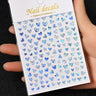 3D Gold Sun/Moon/Star Bronzing Nail Art Sticker 8*10cm Laser Star Moon Design Nail Decal Gold Silver Self-Adhesive Slider &*&