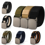 High Quality Belt Nylon Canvas Metal Automatic Buckle Army Outdoor Hunting Webbing Jeans Tactical Belts For Men Male Fashion