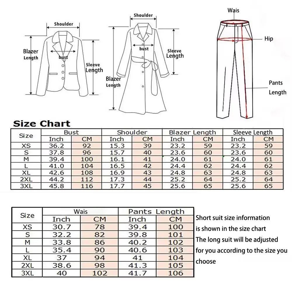 Business Suit for Women Suits Sets 2023 Women's Two-piece Suit Serge Double-breasted Slim Fit Chic and Elegant Woman Pants Set