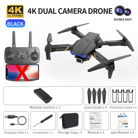 New Mini drone E99 4K WIFI HD camera FPV Foldable RC Aerial Photography quadcopter Toy Helicopter holiday gift for kids