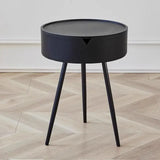 Cream style round bedside table modern bedroom storage cabinet high-end fashionable storage cabinet