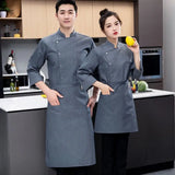 black Chef Jacket long Sleeve chef uniform Cook Coat Chef T-shirt Baker Work Uniform Waiter Restaurant Hotel Clothes women Logo