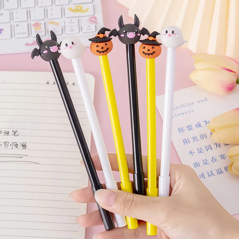 12 pcs/lot Creative Halloween Theme Gel Ink Pens School Office Writing Supplies Gift Stationery Cute Pen Kids Prizes Cute Pens