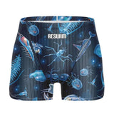 2024 Summer Swimming Trunks Men's Professional Tights Jammer Swimwear Outdoor Beach Printed Durable Training Surfing Swim Shorts