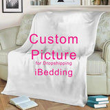 Custom Flannel Throw Blanket Personalized Photo Fleece Blankets Sofa Christmas Gift Customized DIY Print on Demand Dropshipping