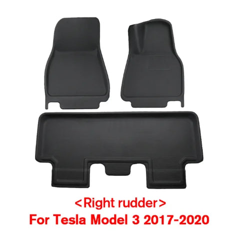 Fits Tesla Model 3 Model Y Floor Mat Luggage Mat Left Hand Drive 2017-2023 Left Right Rudder 4 Seasons Waterproof 3D Floor Liner