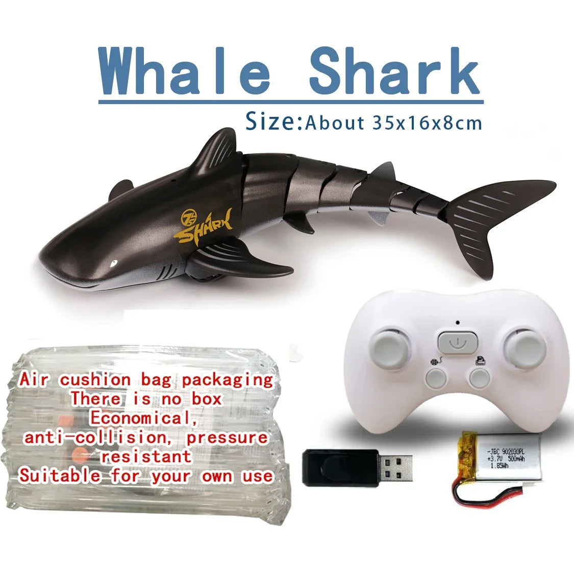 Creative Remote Control Fish Shark Electric 2.4G Radio Rc Animal Robot Educational Water Bath Toy for Boy Kid Children Submarine