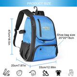 Baseball Training Backpack with Shoes Compartment Sports Equipments Backpack Waterproof Outdoor Match Storage Accessory Bag