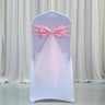 Spandex Lycra Chair Band Back Satin Bow Swag Chair Sash For Wedding Chair Cover Event Party Decoration