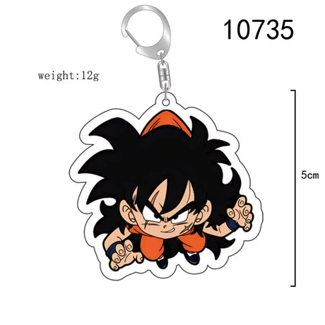 Anime TV Dragon Z Super Saiyan Acrylic Pendant Keychains Balls Son Goku Vegeta IV Beerus Trunks Buu Piccolo Keychain Gifts