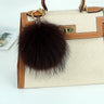 Big Size 15cm Real Fox Fur Ball Keychain Natural Raccon Fur Tassels Leather Strap Key Chain Ring Pendant For Women Charm f278