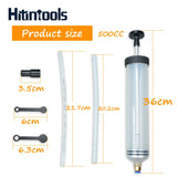 500ML Car Fluid Change Inspection Syringe Engine Gearbox Oil Extractor Fuel Transfer Hand Pump Tool